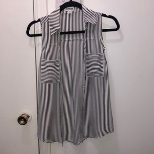 Express button up blouse stripe shirt